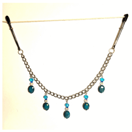 Beaded Nipple Chains with Clamps
