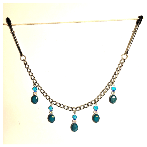 Beaded Nipple Chains with Clamps