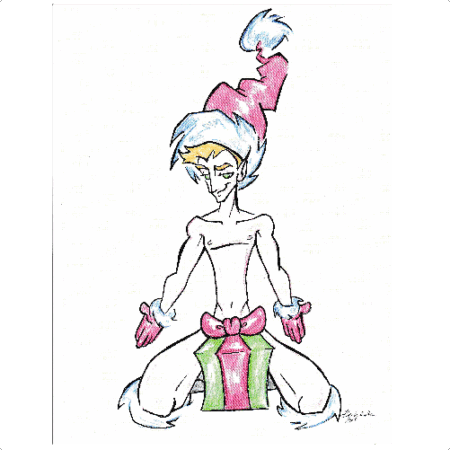 PinUp Elf With A Gift