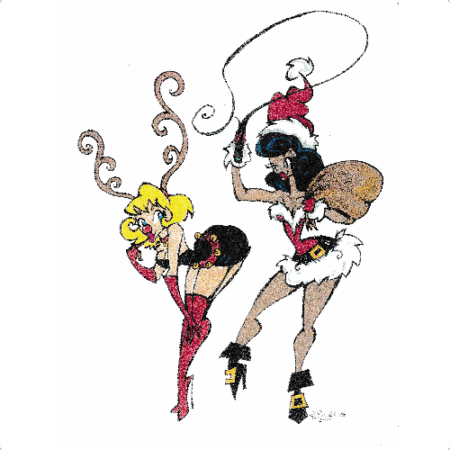 PinUp Sleigh Pals Print