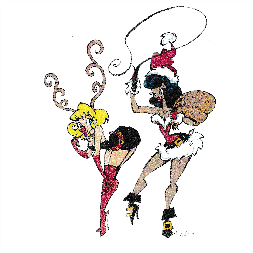 PinUp Sleigh Pals Print