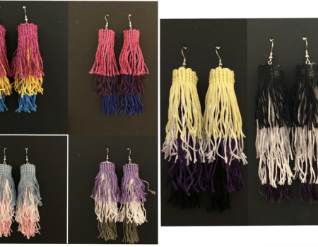 Pride Flag Tassel Earrings