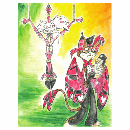 Angel Dust and Husk Fan Art: Shibari Martini