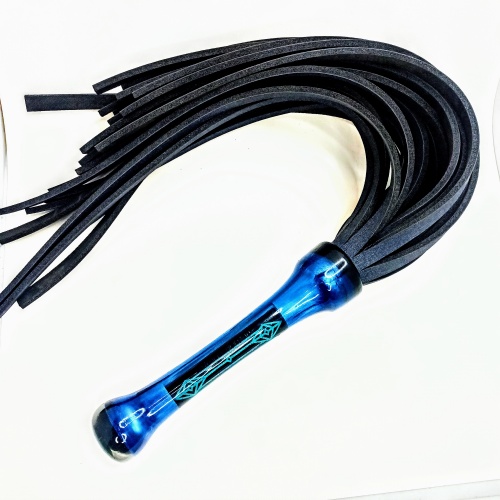 Blue Inlay Heavy Vegan Flogger