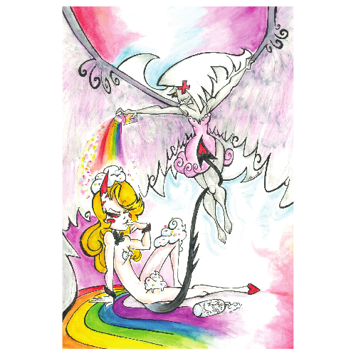 Charlie and Vaggie Fan Art: Whip Cream Devil