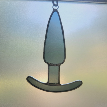 Stained Glass Butt Plug-Dark Grey