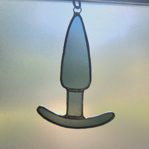 Stained Glass Butt Plug-Dark Grey