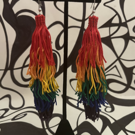 Rainbow Tassel Earrings